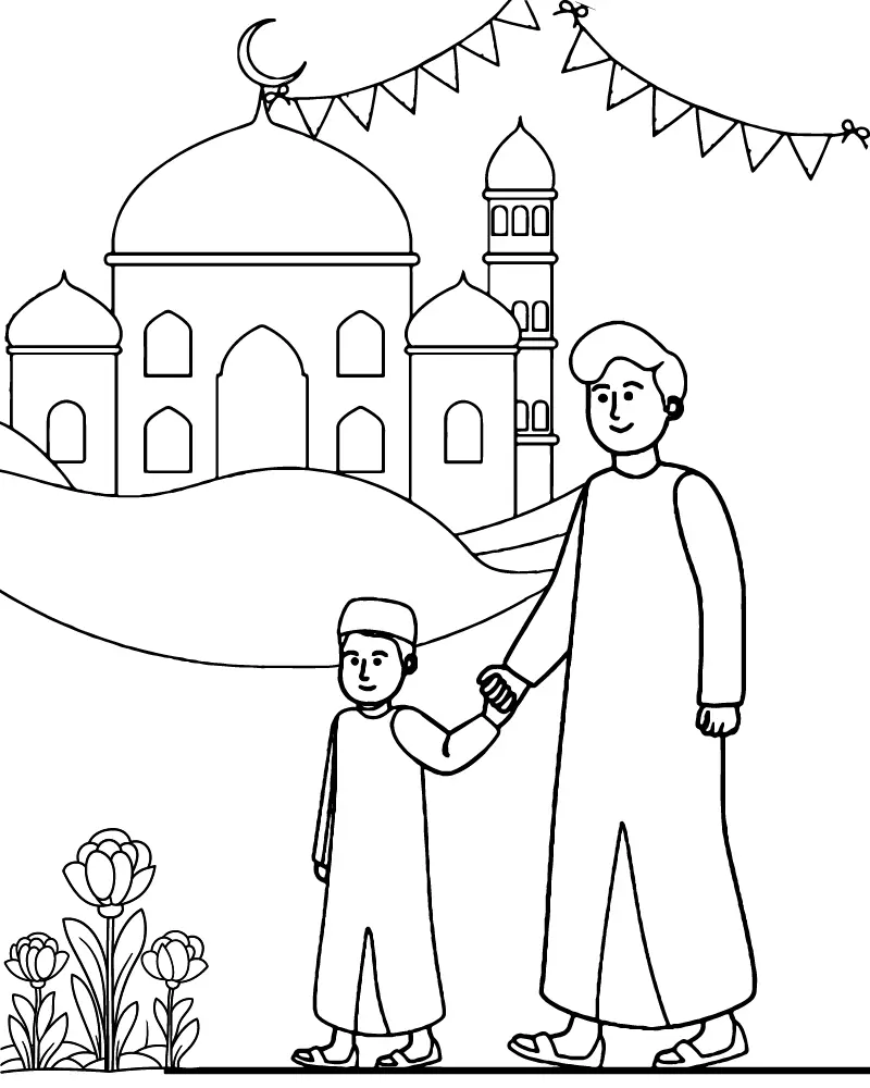 Kinder Eid Ausmalbilder