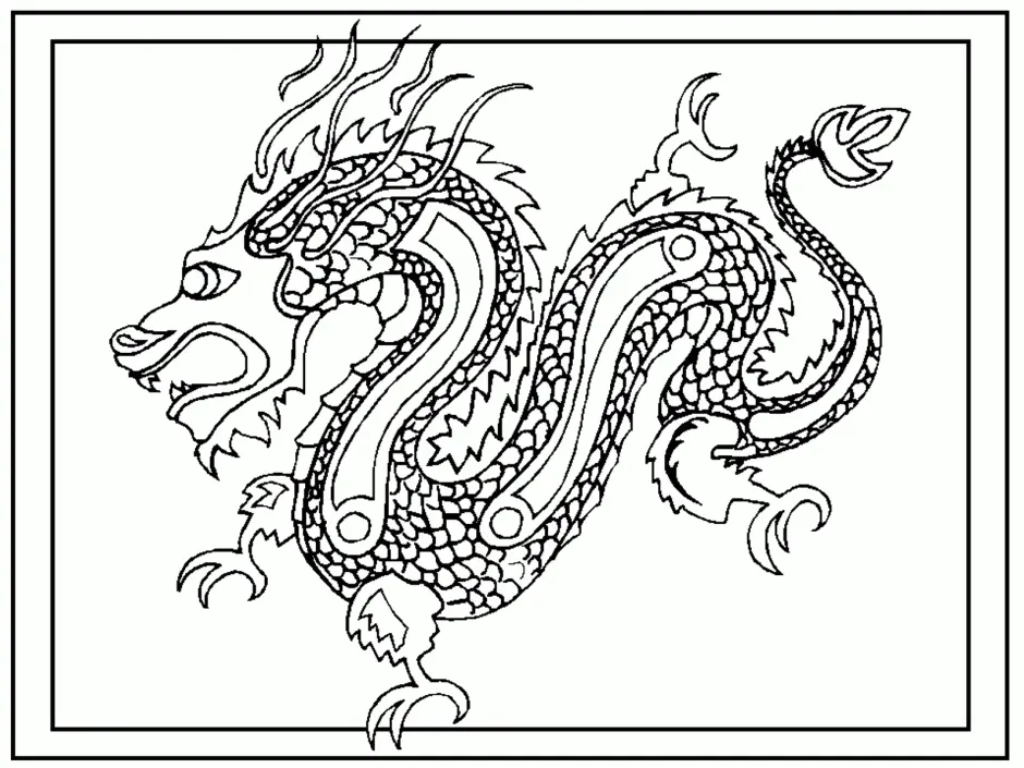 Chinese New Year Dragon Coloring Pages 19