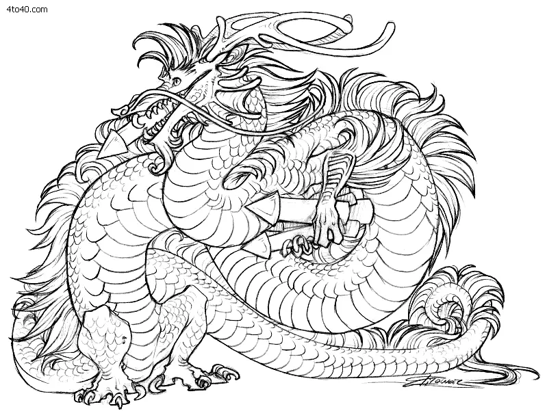 Chinese New Year Dragon Coloring Pages 8