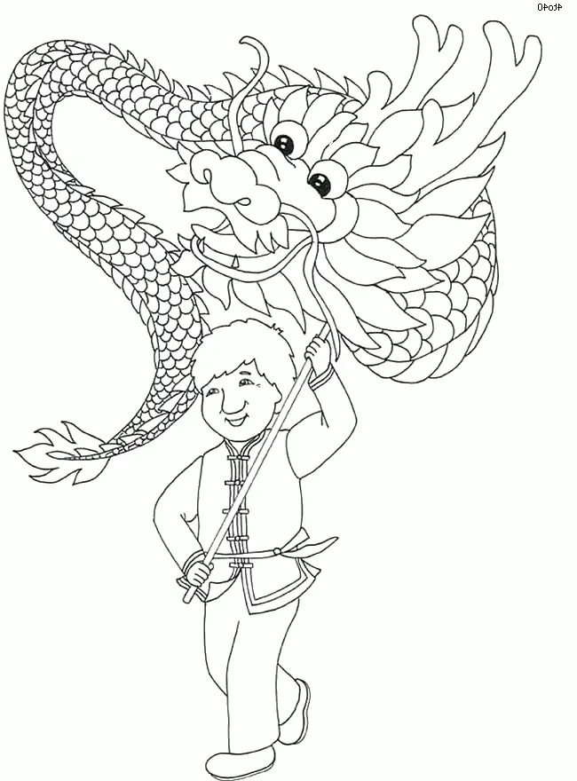 Chinese New Year Dragon Coloring Pages 9