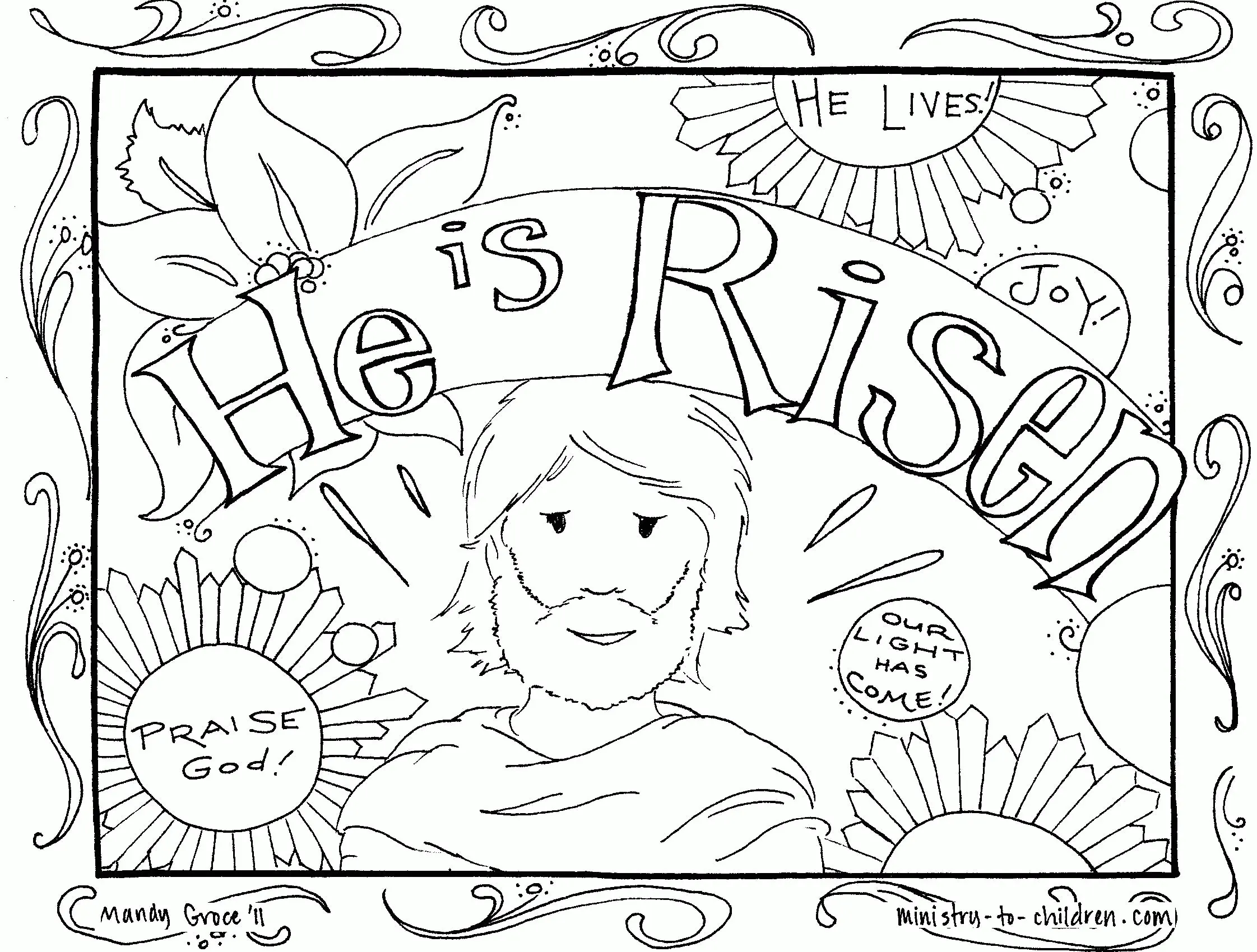 Christian Easter Coloring Pages