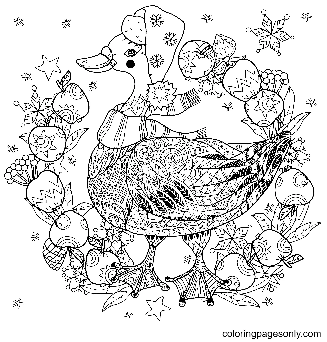 Christmas Animals Coloring Pages 54