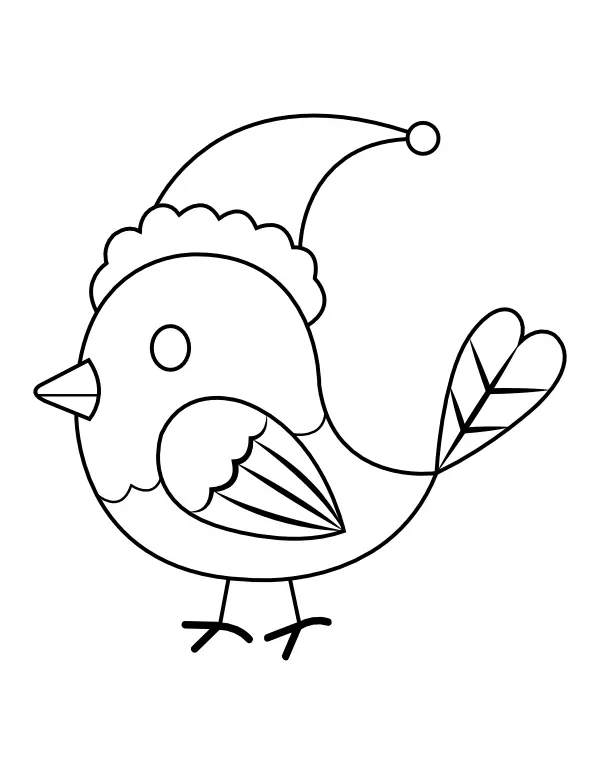 Christmas Birds Coloring pages 2