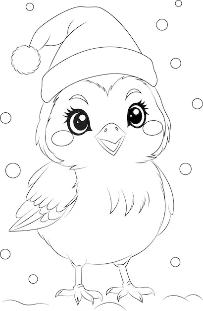 Christmas Birds Coloring pages 3