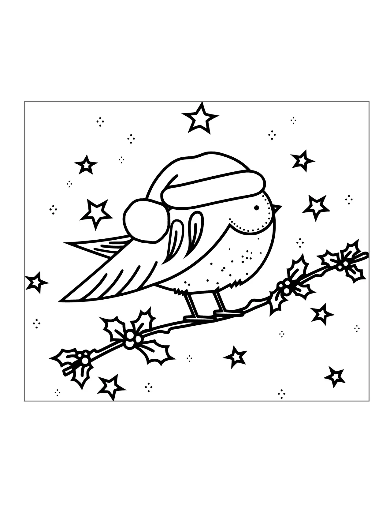 Christmas Birds Coloring pages 7