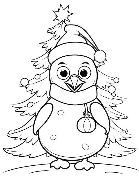 Christmas Birds Coloring pages 8