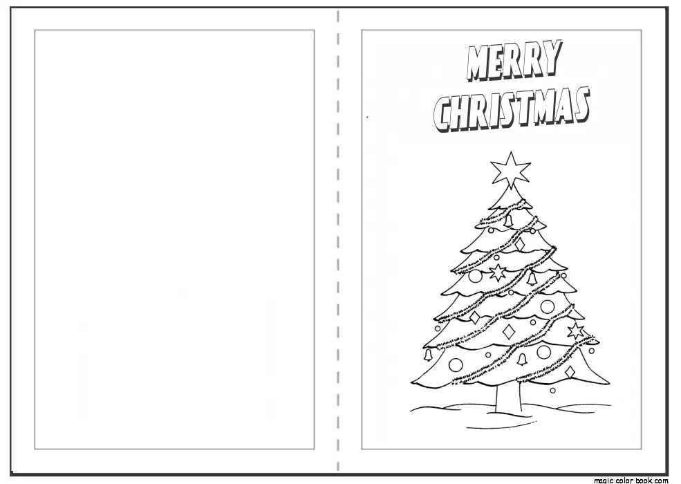 Christmas Cards Coloring Pages 1