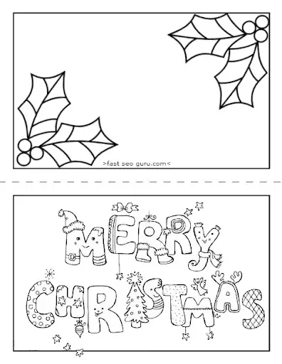 Christmas Cards Coloring Pages 13