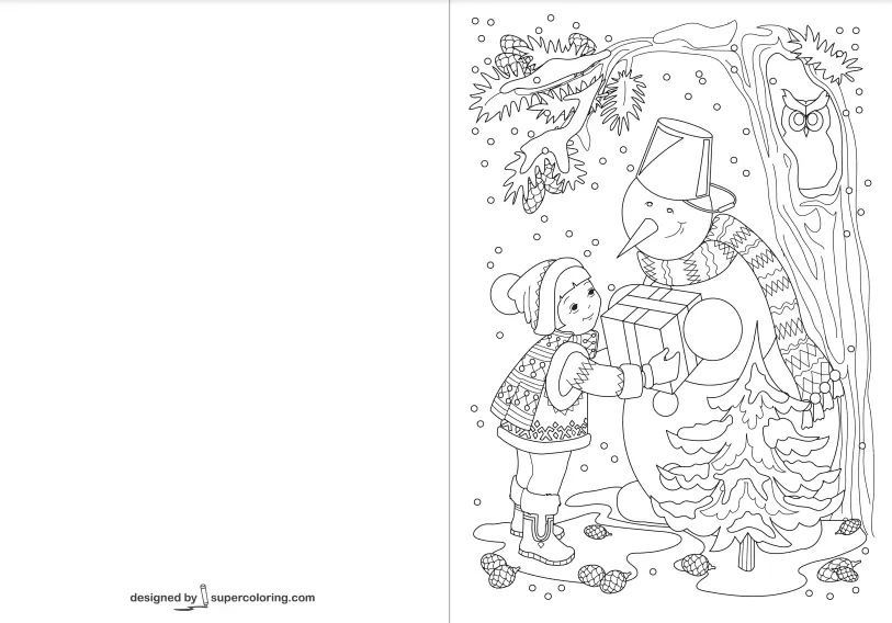 Christmas Cards Coloring Pages 30