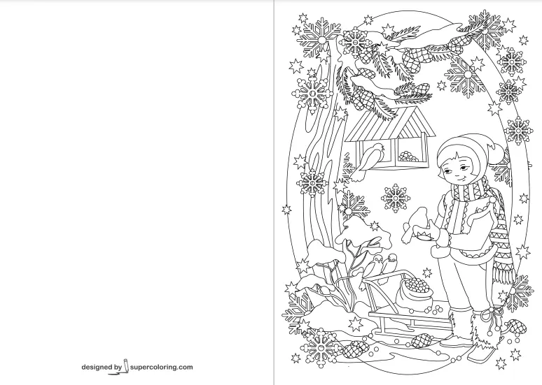 Christmas Cards Coloring Pages 40