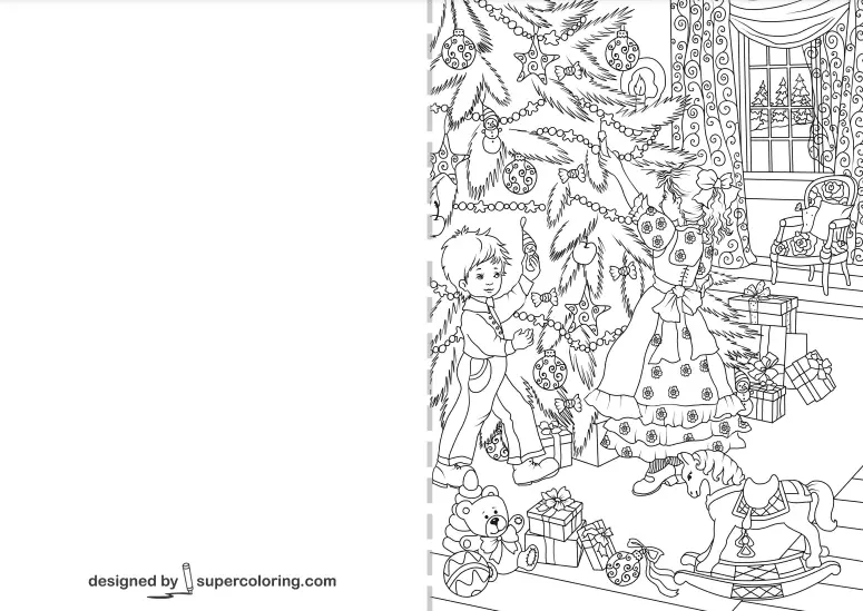 Christmas Cards Coloring Pages 48