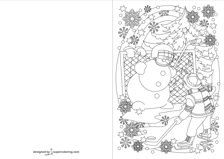 Christmas Cards Coloring Pages