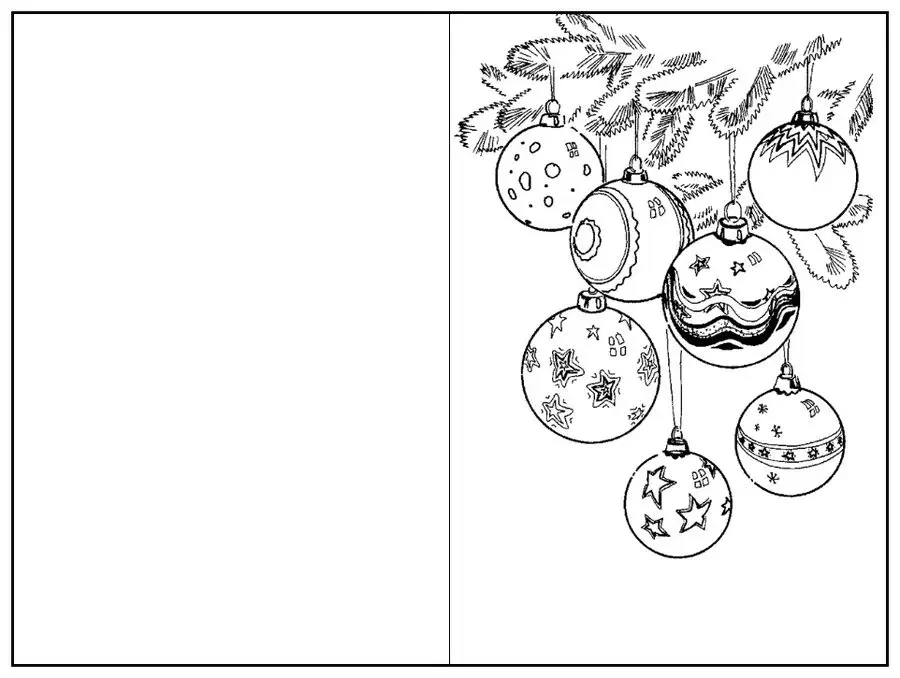 Christmas Cards Coloring Pages 6