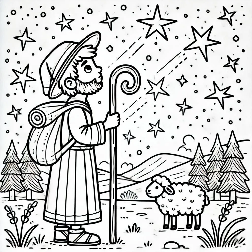 Christliche Weihnachts-Ausmalbilder 1