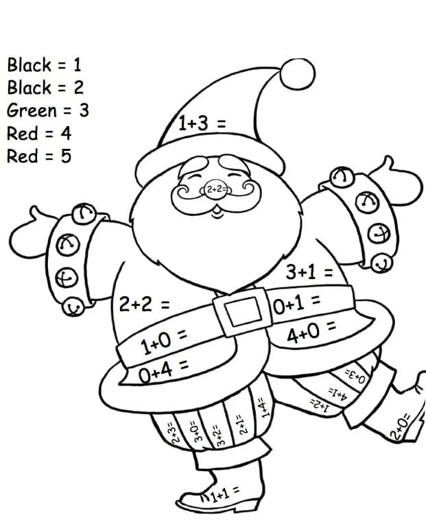 Desenhos de Natal Por Numeros Para Colorir 51