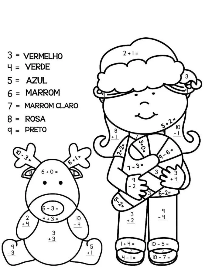 Desenhos de Natal Por Numeros Para Colorir 64