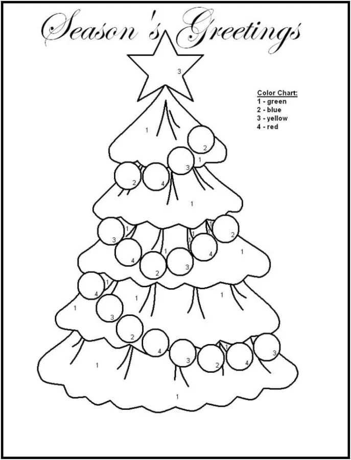 Desenhos de Natal Por Numeros Para Colorir 65