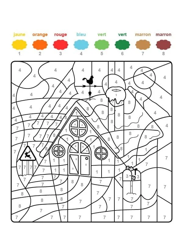 Desenhos de Natal Por Numeros Para Colorir 71