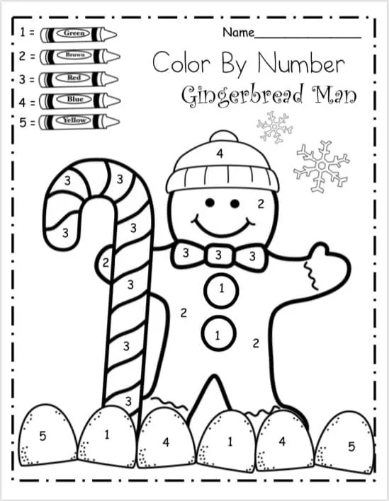 Desenhos de Natal Por Numeros Para Colorir 80