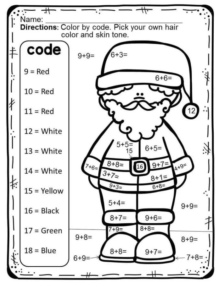 Desenhos de Natal Por Numeros Para Colorir 84