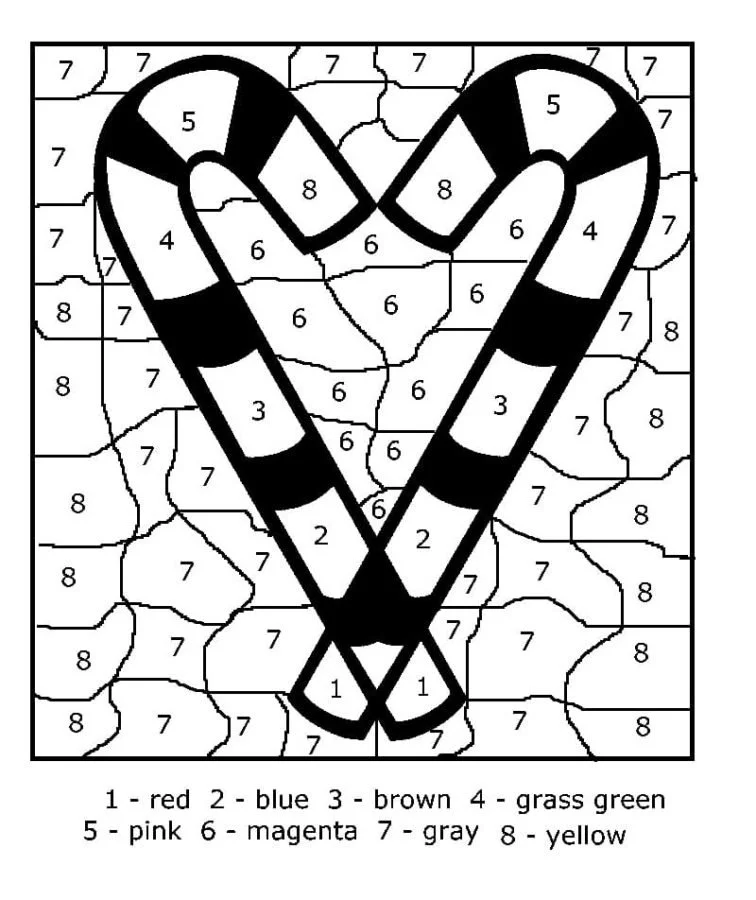 Navidad Por Numeros Para Colorear 91