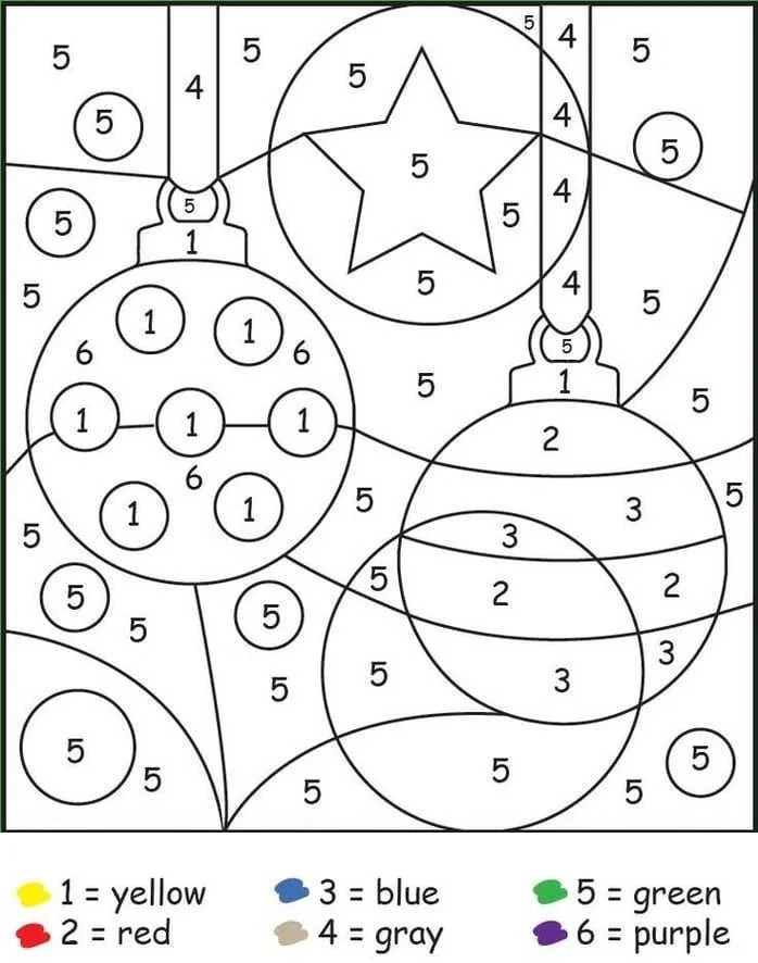 Desenhos de Natal Por Numeros Para Colorir 92