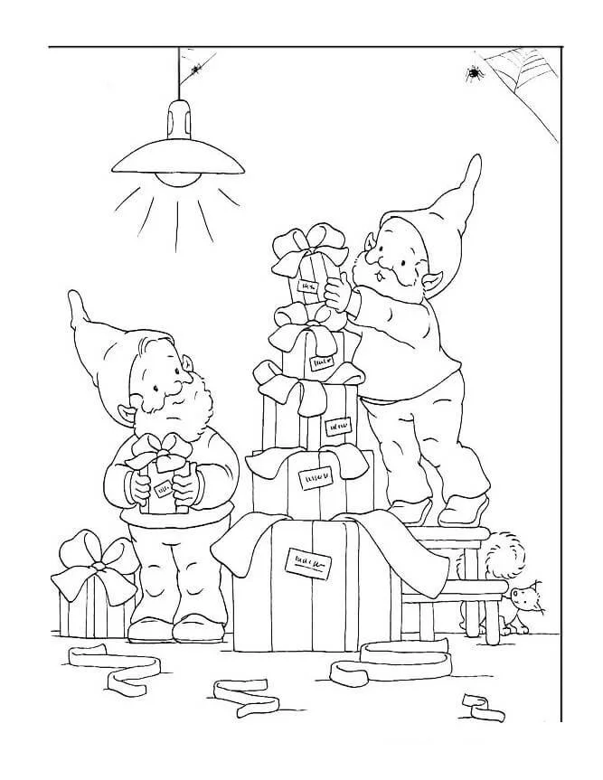 Desenhos de Presentes de Natal Para Colorir 21