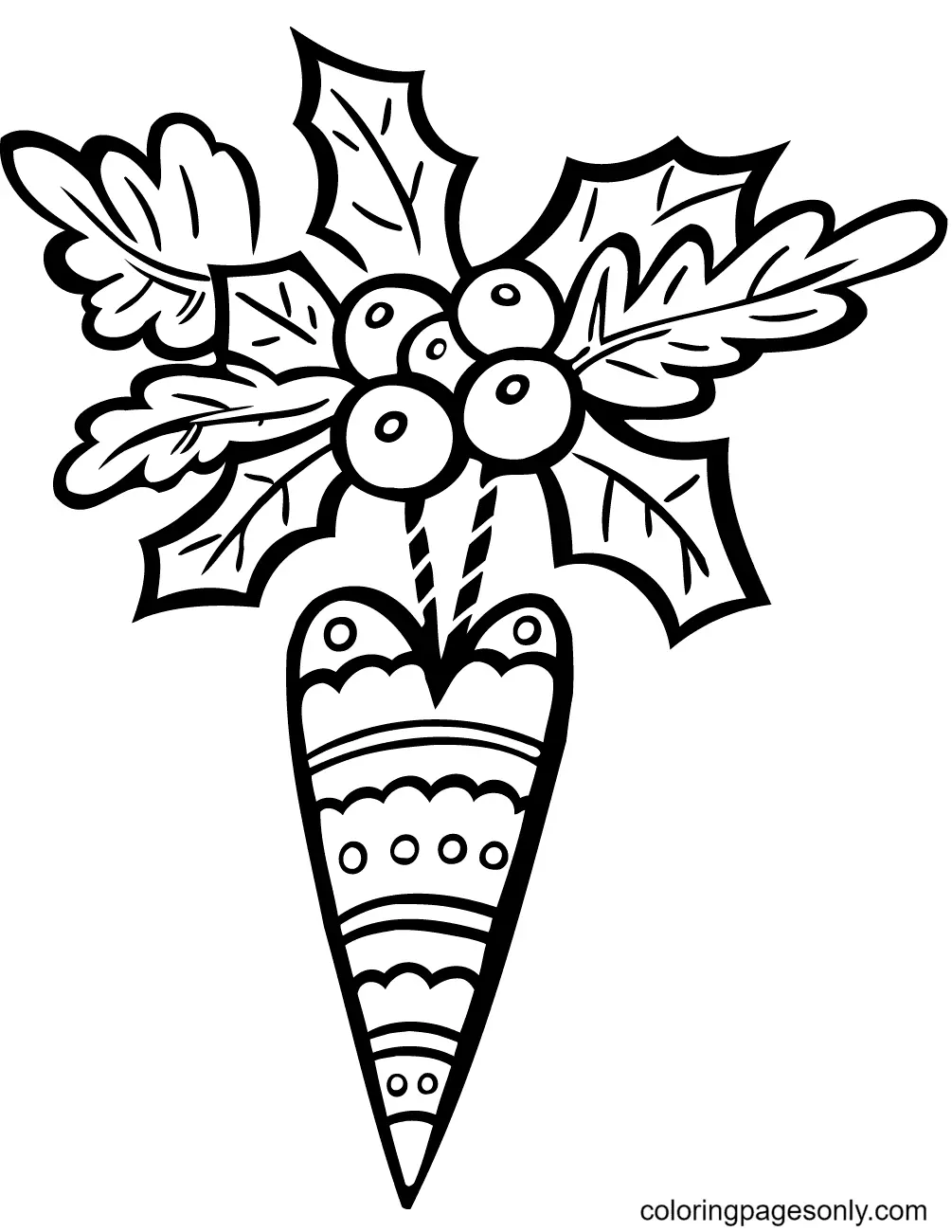 Desenhos de Enfeites de Natal Para Colorir 71