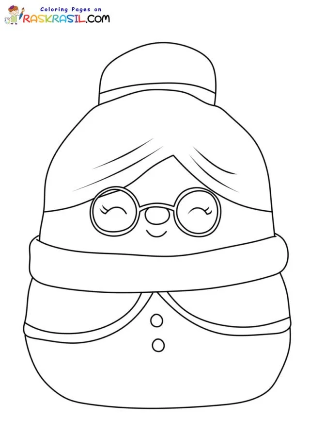 Christmas Squishmallow Coloring Pages