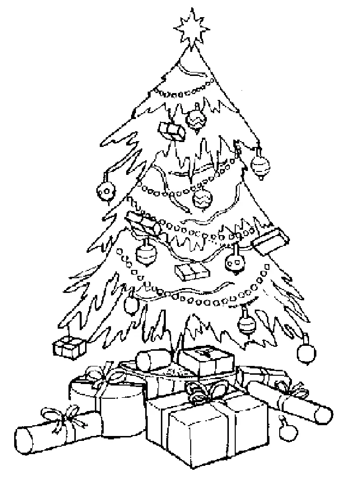 Christmas Tree Coloring Pages 10