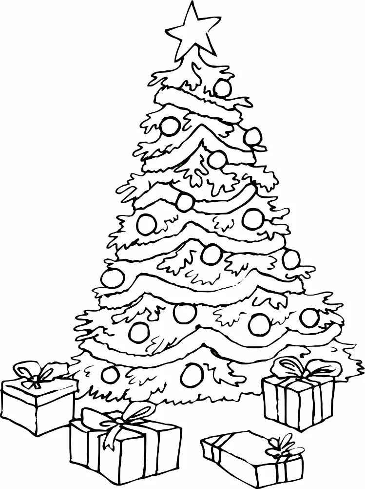 Christmas Tree Coloring Pages 14