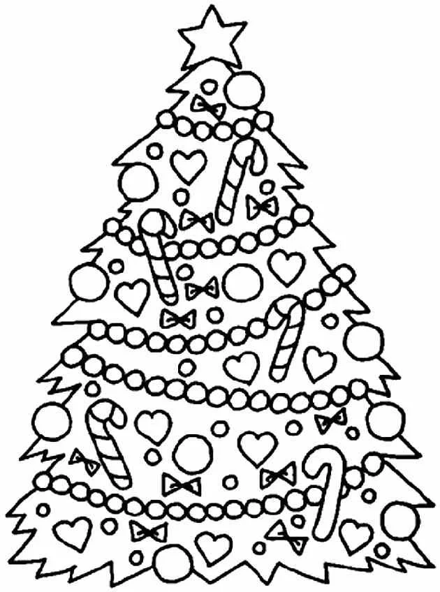 Christmas Tree Coloring Pages 16