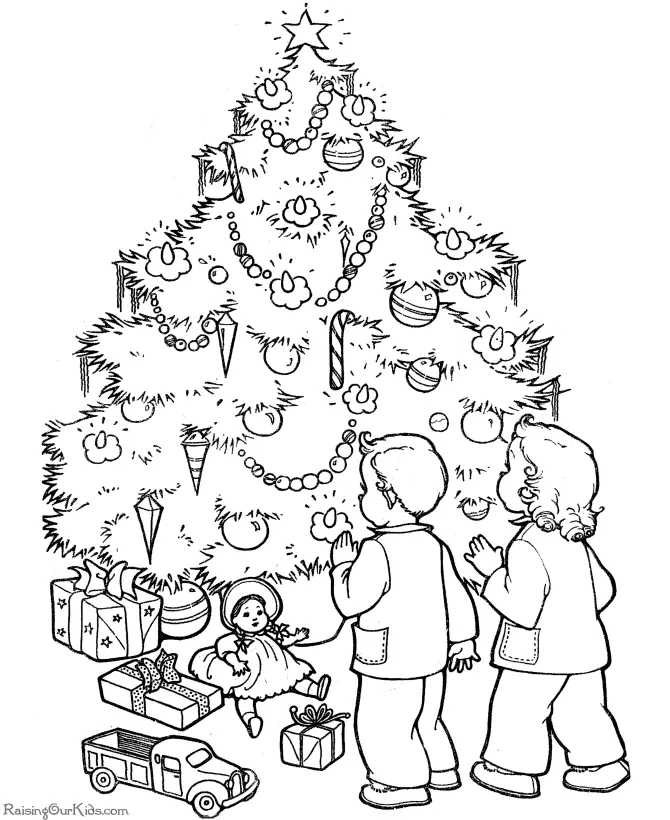 Christmas Tree Coloring Pages 19