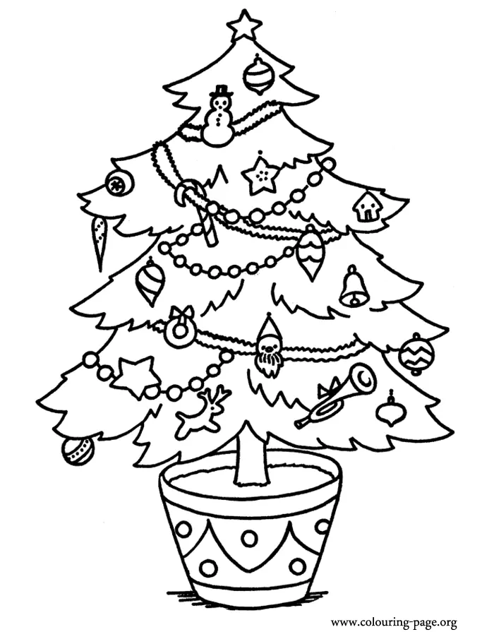 Christmas Tree Coloring Pages 43