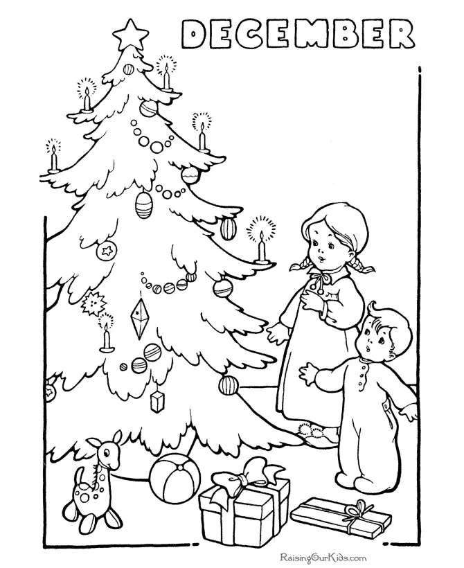 arbol Navidad Para Colorear 49