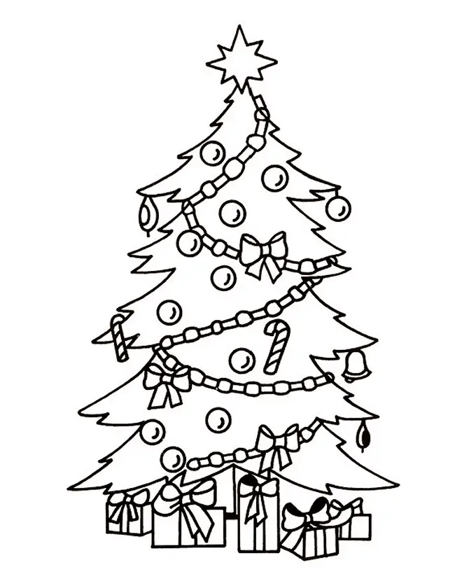 Christmas Tree Coloring Pages 8