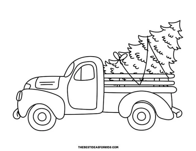 Christmas Truck Coloring Pages