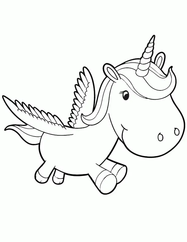 Christmas Unicorn Coloring Pages