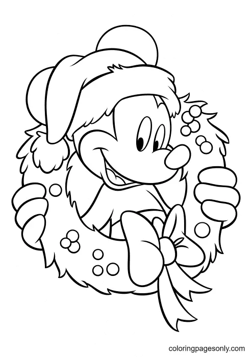 Christmas Wreath Coloring Pages 12