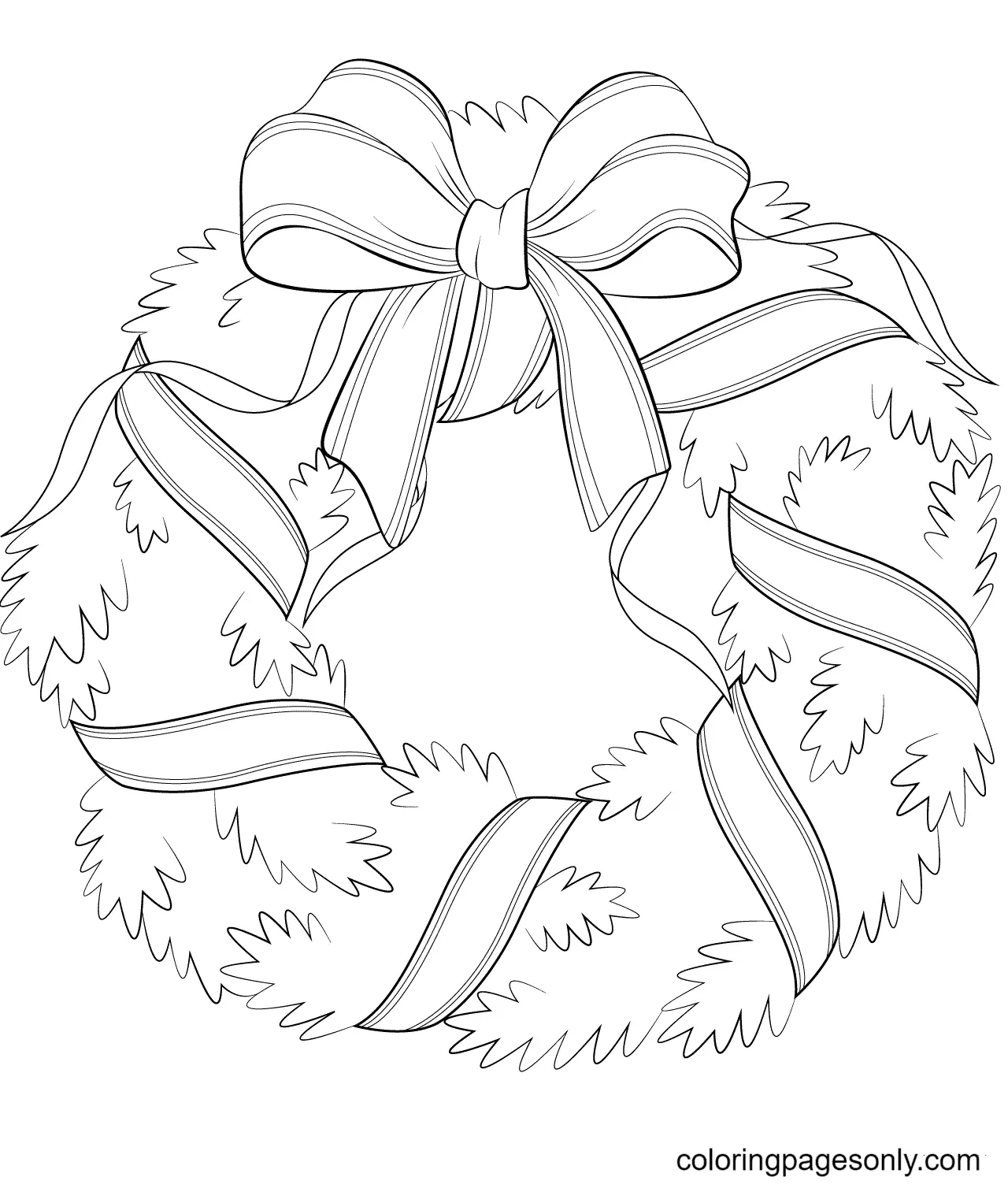 Christmas Wreath Coloring Pages 22