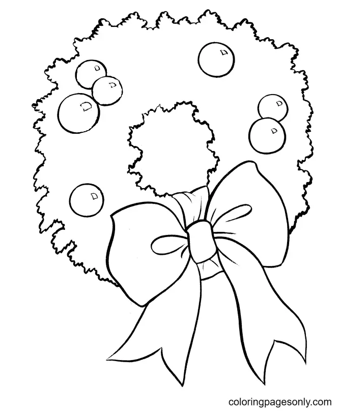 Christmas Wreath Coloring Pages 30