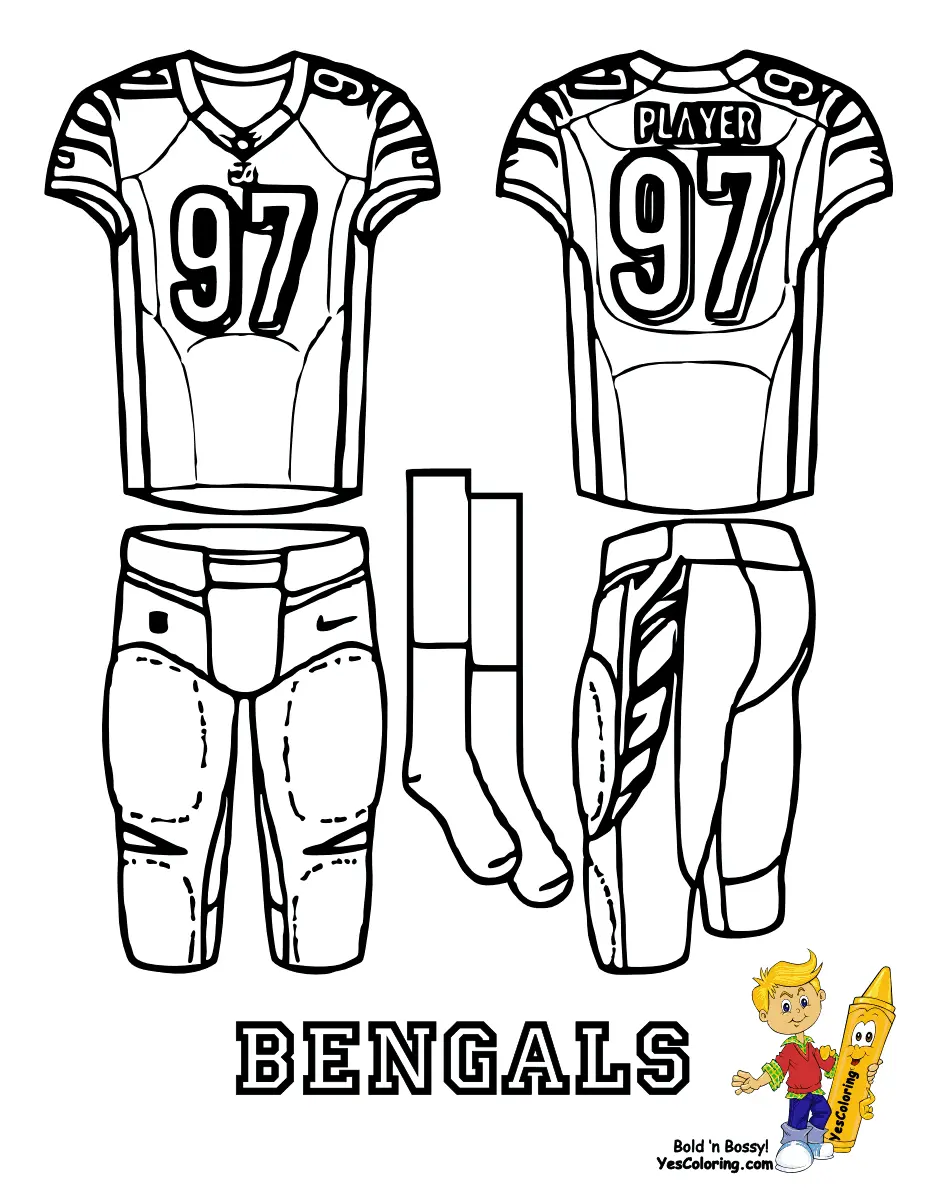 Cincinnati Bengals Para Colorir