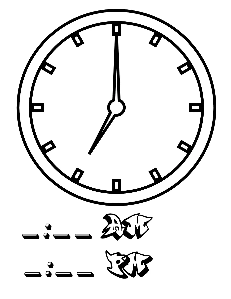 Uhr Ausmalbilder 63