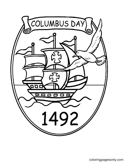 Desenhos de Dia de Colombo Para Colorir 46