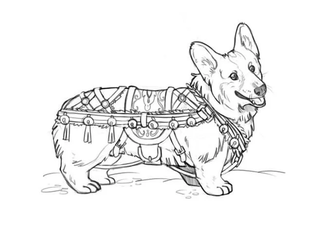 Corgi Coloring Pages 33