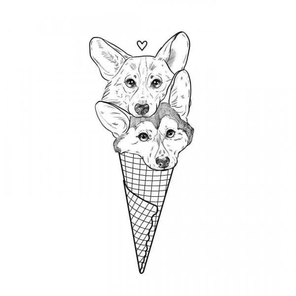 Corgi Coloring Pages 64