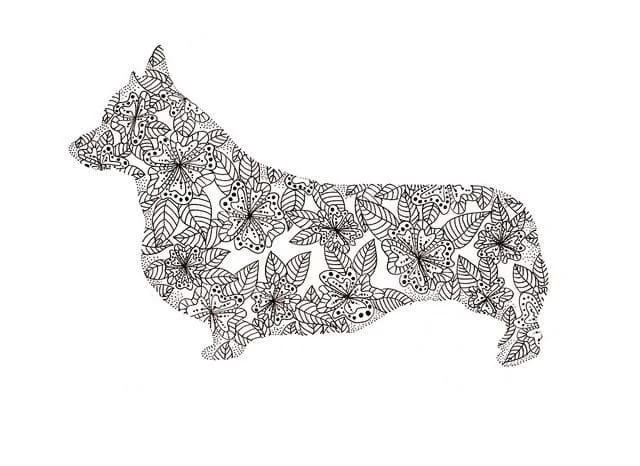 Corgi Coloring Pages 84