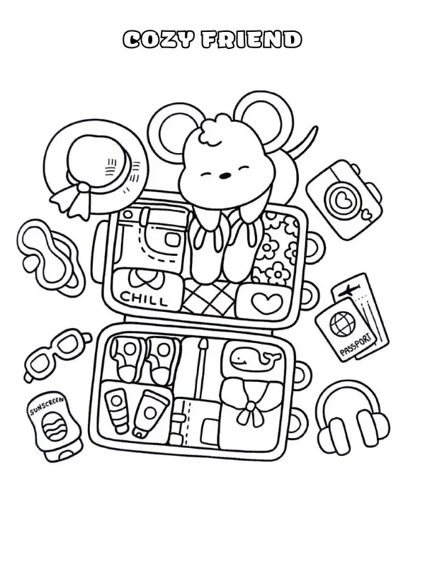 Cozy Friend Coloring Pages 14