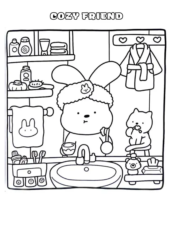 Cozy Friend Coloring Pages 15