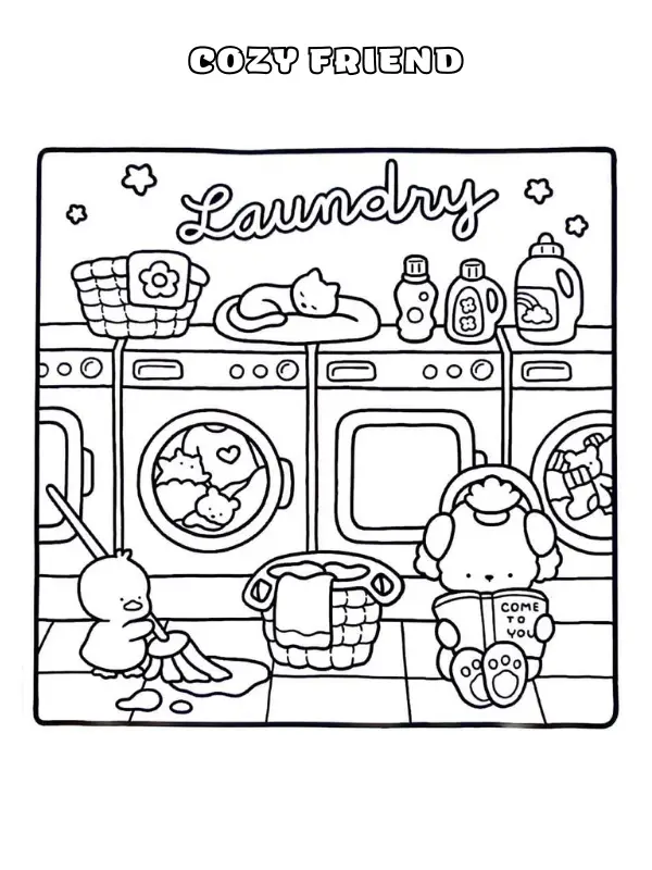 Cozy Friend Coloring Pages 16